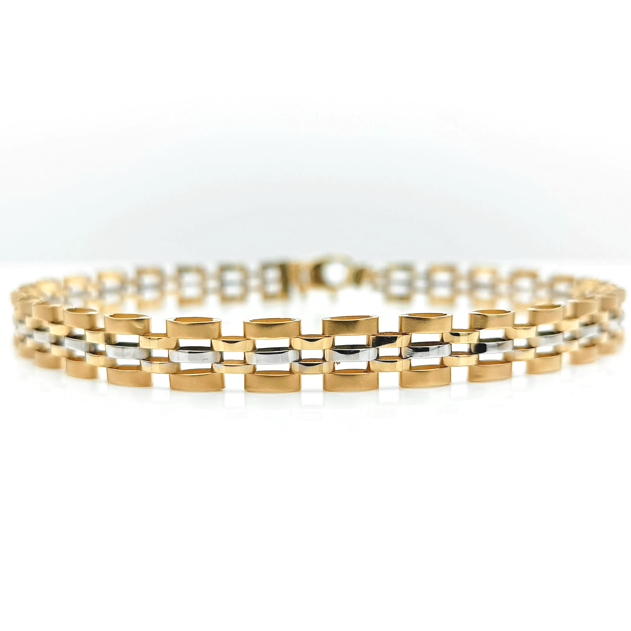 bracciale uomo maglia rolex in oro