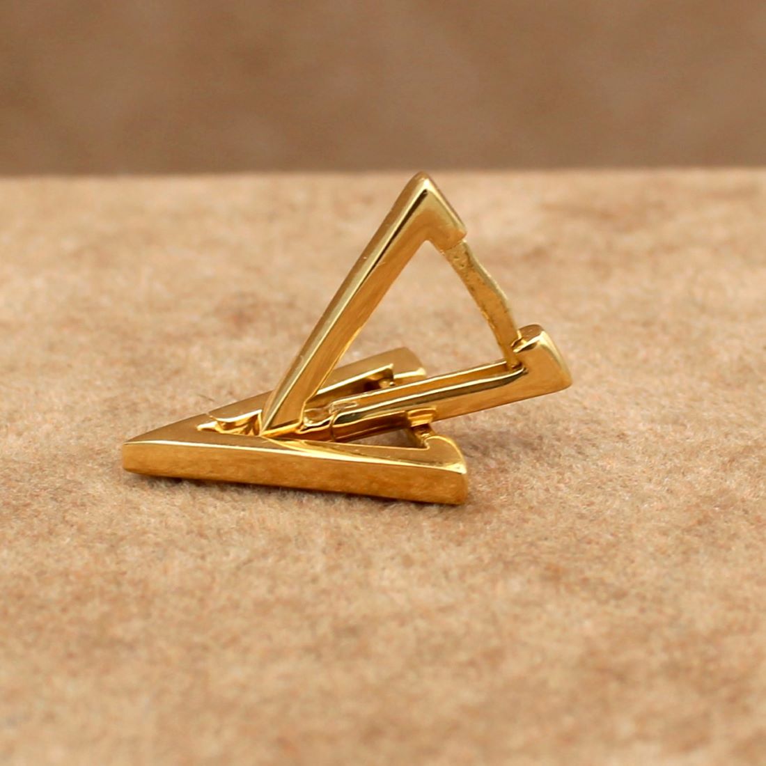 orecchini donna triangolo oro giallo