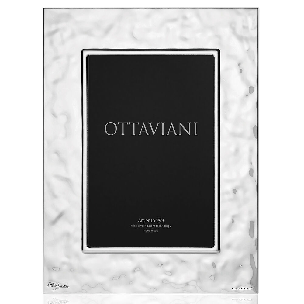 cornice Ottaviani, cornice argento, portafoto argento, argento 999 laminato, Miro-Silver, cornice martellata, regalo matrimonio lusso, cornice made in Italy, Ottaviani, oggetto d'arredo.