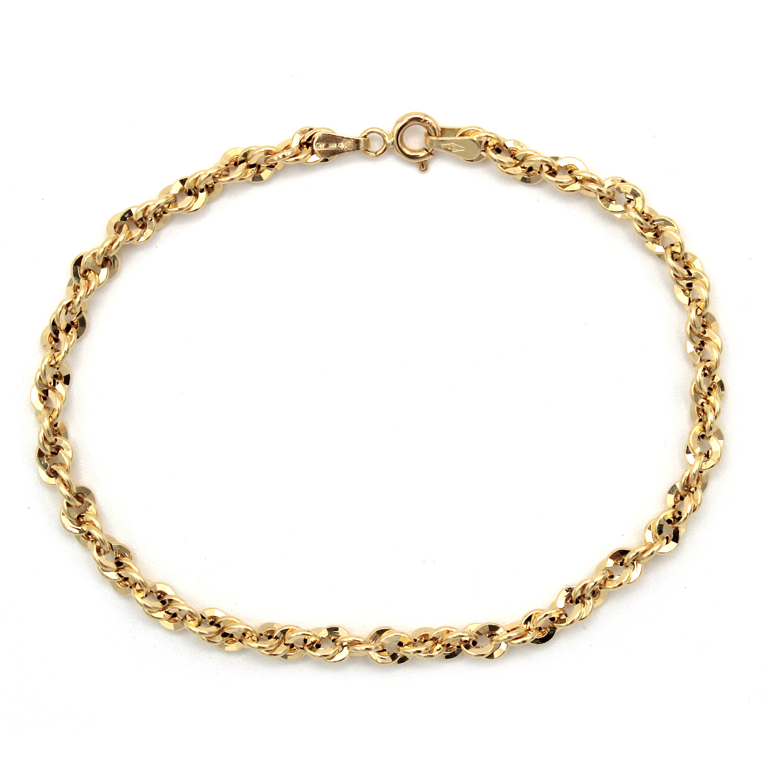 Bracciale Oro 750 Modello Iride Lunghezza 19cm con Moschettone