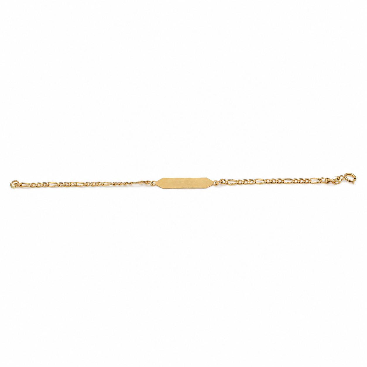 Bracciale Identificativo Oro 18 Carati da Bambino 13 cm Steso in Piano
