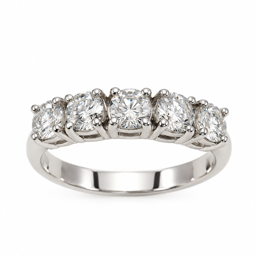anello-veretta-5-pietre-diamanti-naturali-1-carato
